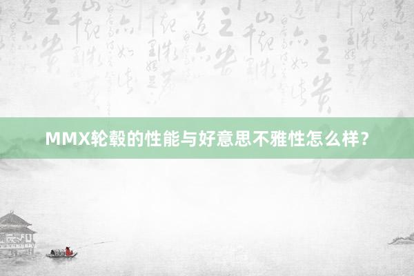 MMX轮毂的性能与好意思不雅性怎么样？